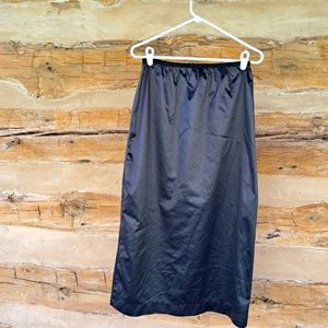 Opalaire Vintage Black Maxi Length Opaque Nylon Slip Size Large